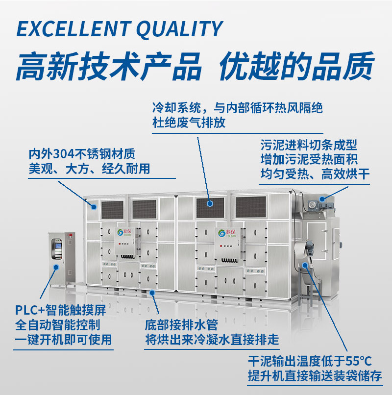 污泥低溫干化機 技術優(yōu)勢 卓越品質(zhì)